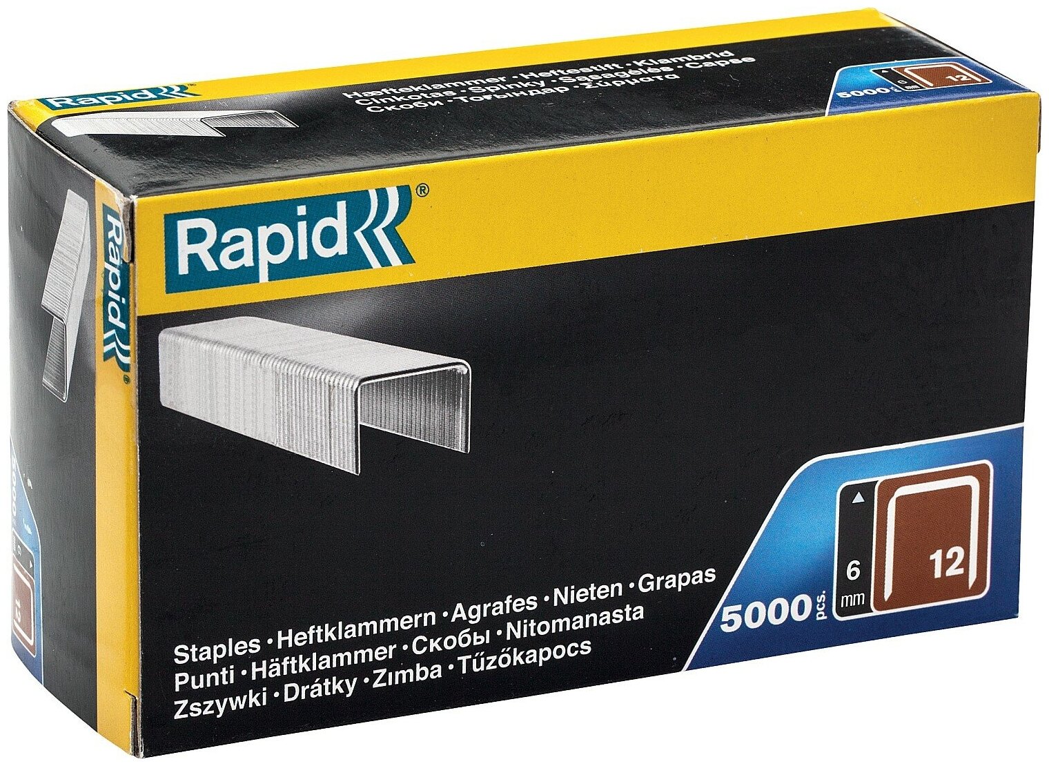 RAPID тип 80, 6 мм, тонкие широкие скобы (40100517)