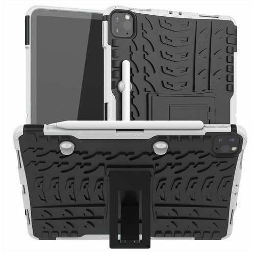 Чехол Hybrid Armor для iPad Pro 11 (2022, 2021, 2020) (черный + белый)