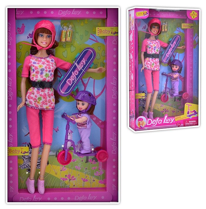 Кукла 8191"Baby skateboarding" с аксессуарами в коробке