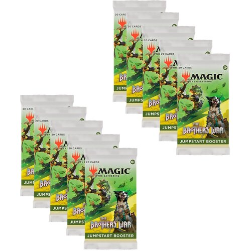 Magic The Gathering: 10 бустеров Jumpstart MTG издания The Brothers' War (на английском языке) magic the gathering дисплей epilogue бустеров mtg издания march of the machine the aftermath на английском языке