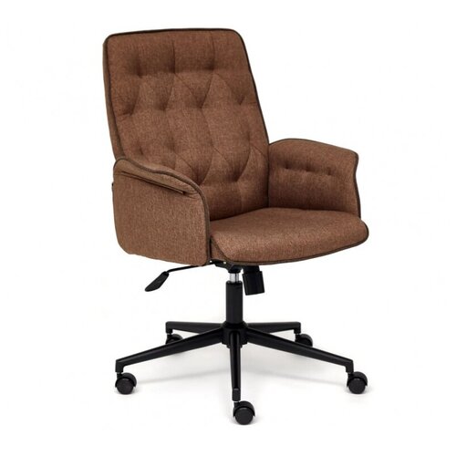 фото Кресло офисное tetchair madrid ткань, коричневый, f25/зм7-147