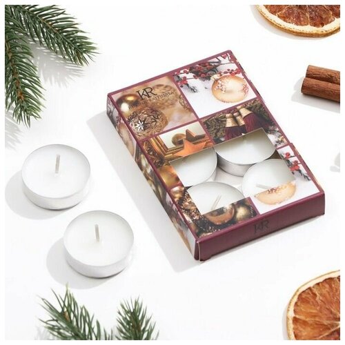 Набор чайных свечей ароматических 6 шт мандарин 492₽