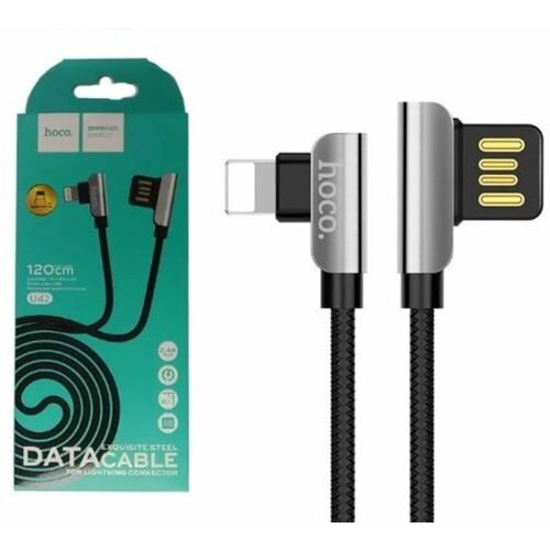 Кабель Hoco U42 Lightning - USB черный, 1.2м кабель hoco hc 79385 u42 white