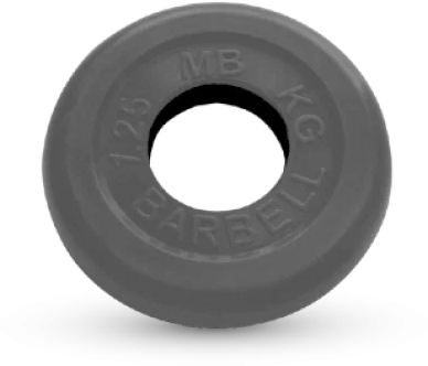 1.25 кг диск (блин) MB Barbell (черный) 50 мм.