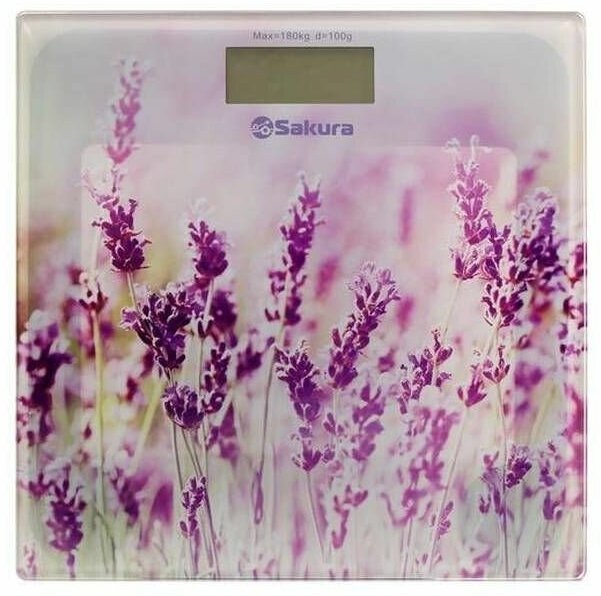 Весы напольные Sakura SA-5072LF "Лаванда" электронные, до 180кг БИТ - фото №6