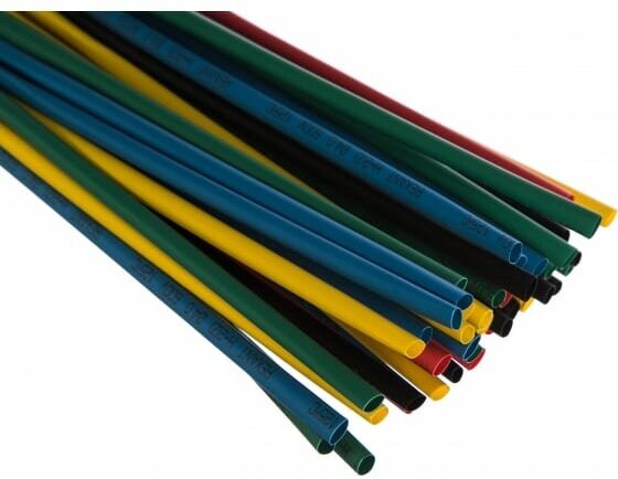 Термоусаживаемые трубки REXANT 35/175 мм набор пять цветов упаковка 50 шт. по 1 м