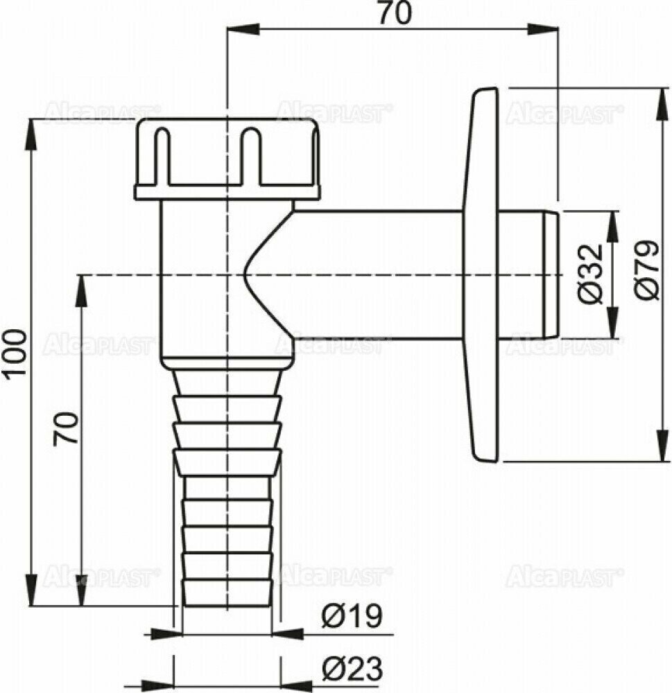 Сифон для стиральной машины Alcadrain APS2 — фото 1