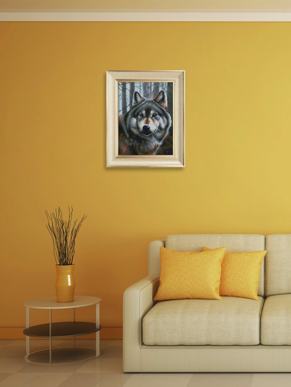 Картина мозаикой Белоснежка Волк, 30x40 см - фото №4