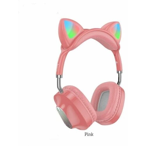 Беспроводные наушники с микрофоном HOCO EDS13 CAT EAR розовые 225000₽