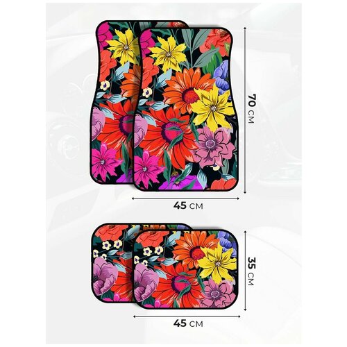 Коврики для автомобиля цветочный узор