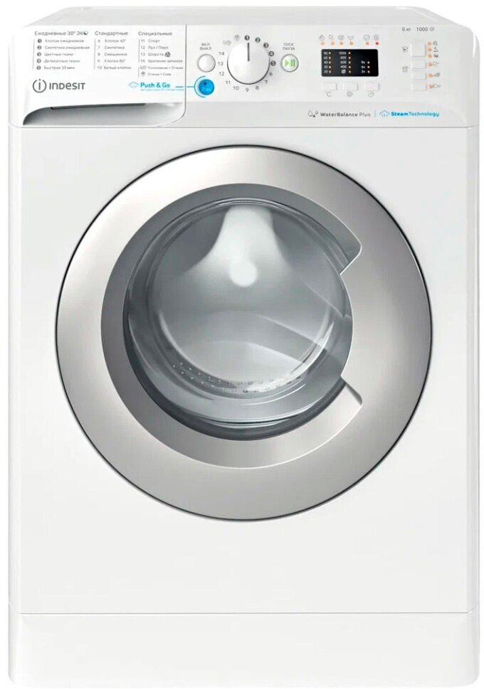 Стиральная машина Indesit BWSA 61051 WSV RU класс: A загр. фронтальная макс:6кг белый