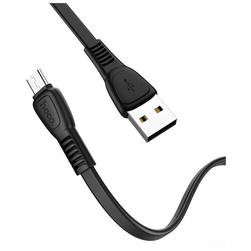 usb кабель hoco x40 noah microusb 2 4а 1м tpe черный USB кабель HOCO X40 Noah MicroUSB, 2.4А, 1м, TPE (черный)