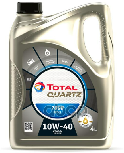 TotalEnergies Масло Моторное Total Quartz Diesel 7000 10W-40 Синтетическое 4 Л 10740501