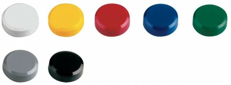 Магнит для досок Hebel Maul 6176199 разные цвета d 20мм круглый  упак 20шт 