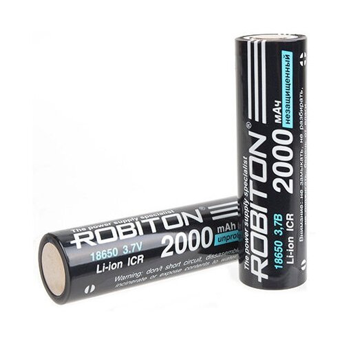 Аккумулятор 18650 - Robiton 2000mAh LI18650-2000NP-PK1 (1 штука) 15630