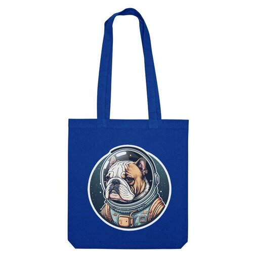 Сумка шоппер Us Basic, синий сумка бульдог в космосе бежевый