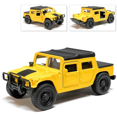 Машина Hummer H1, инерционная, желтый, Технопарк, 12 см