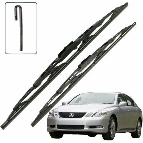Дворники Lexus GS450h (3) S190 / Лексус ГС450аш седан 2005 / 2006 / 2007 / 2008 Щетки стеклоочистителя каркасные для автомобиля 650мм-350мм к-т 2шт.