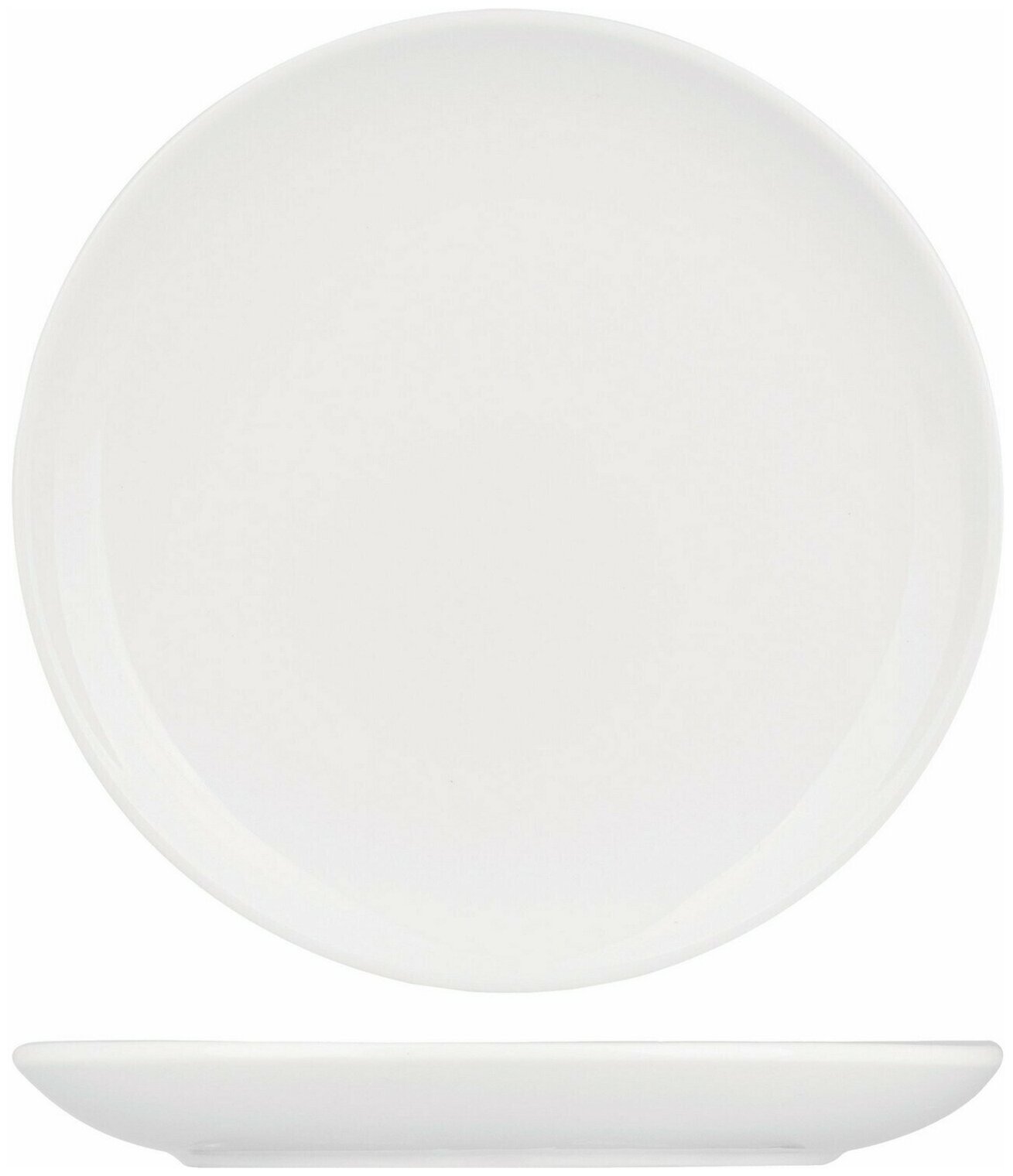 Тарелка Kunstwerk мелкая без борта 180х180х17мм, фарфор, белый, 1 шт.
