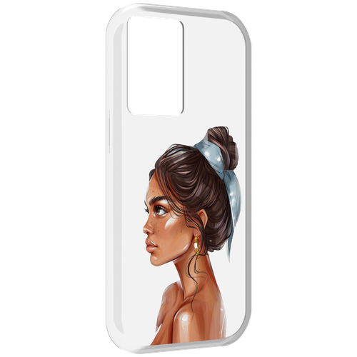 Чехол MyPads Девушка-с-повязкой женский для OnePlus Nord N20 SE задняя-панель-накладка-бампер