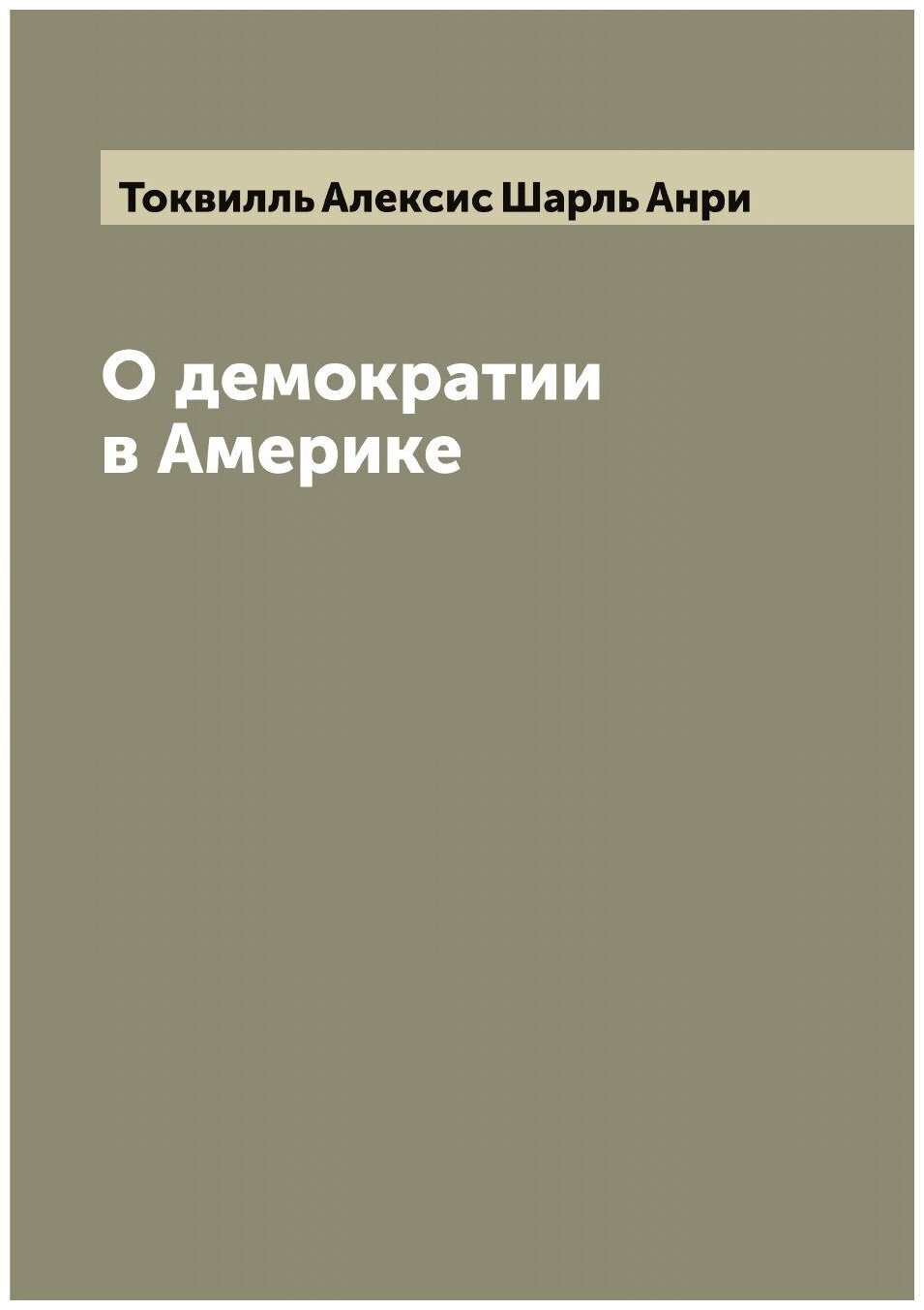 О демократии в Америке