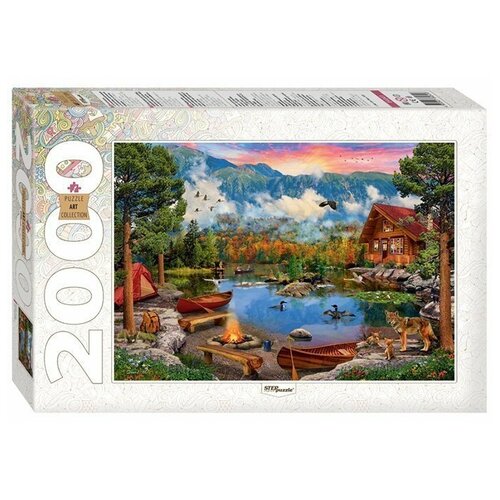 мозаика puzzle 2000 историческая карта мира Пазл 2000 Горное озеро 84041 Степ /9/ 84041