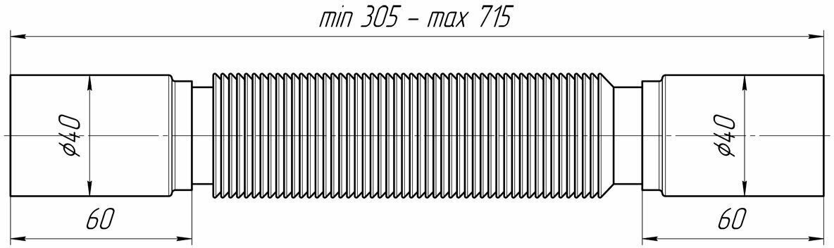 Гофрированная труба АНИ Пласт K404 1 1/2 дюйма х 40мм (305-715мм) - фотография № 2