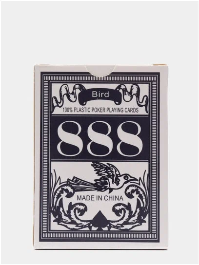 Карты игральные "888" для покера, пластиковые, чёрные/ Do It