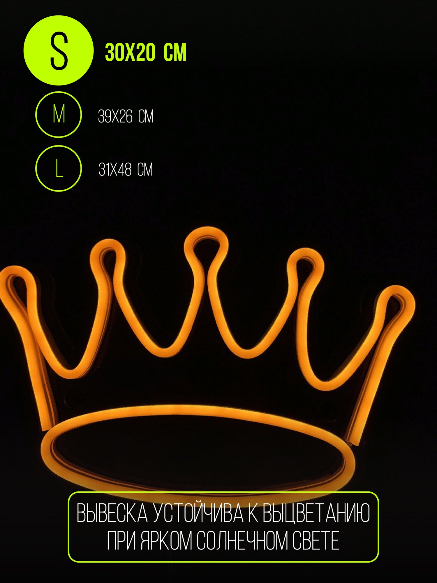 Неоновый светильник "Корона" S - фотография № 3
