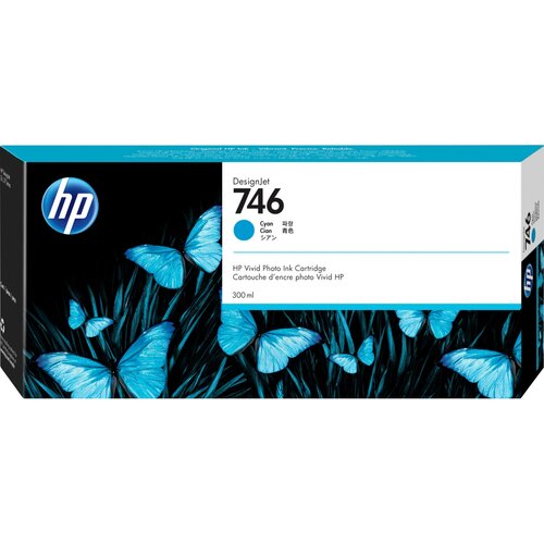 HP 746 300-ml Cyan Ink Cartridge hp 746 300 ml cyan ink cartridge