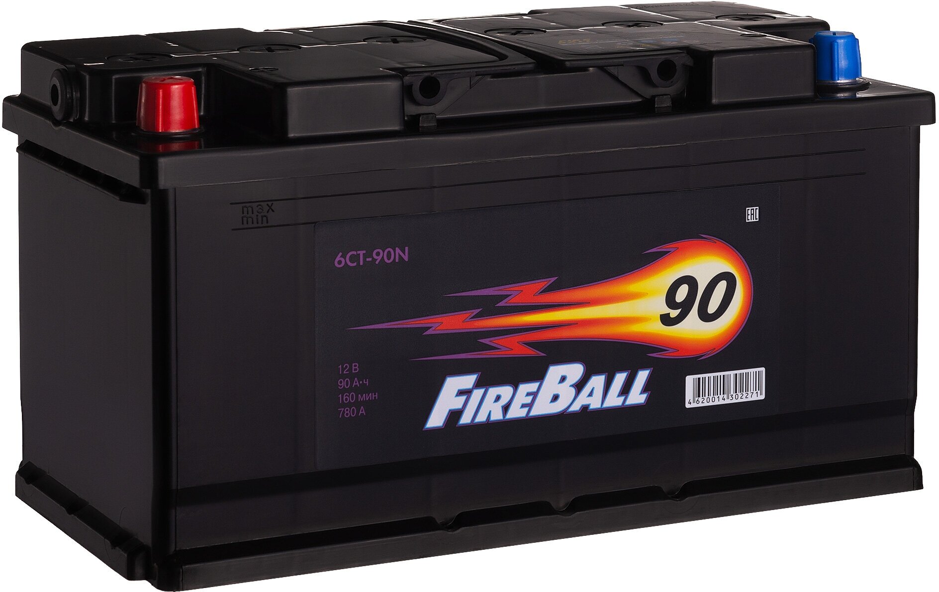 Fire Ball Аккумулятор 6ст 90 N, 780 А Cca, 590119020 .
