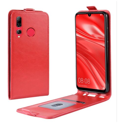 фото Чехол-флип mypads для huawei p smart z/huawei y9 prime 2019 вертикальный откидной красный