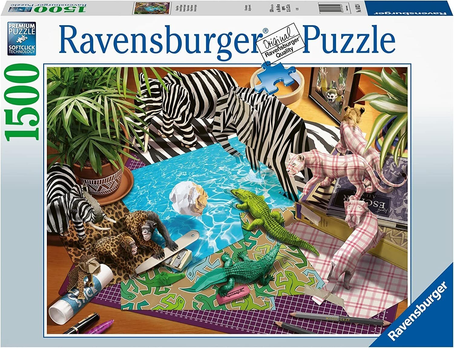 Ravensburger. Пазл карт. 1500 "Приключение с оригами"