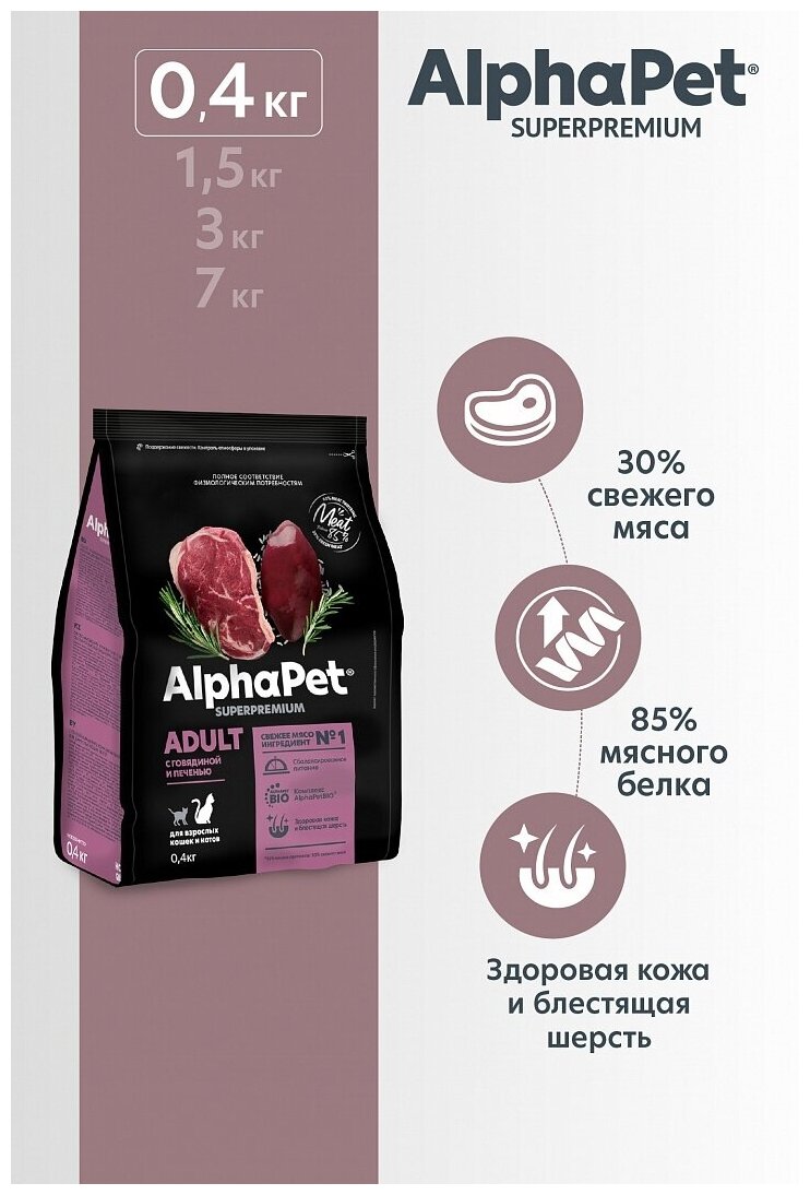 AlphaPet Superpremium сухой корм для котят, беременных и кормящих кошек (Цыпленок, 1,5 кг.) - фото №8