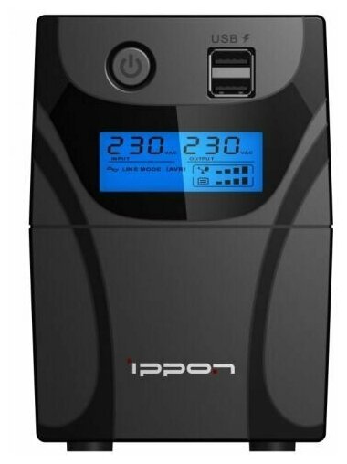 Источник бесперебойного питания Ippon Back Power Pro II 700 1030304 420Вт, 700ВА, черный