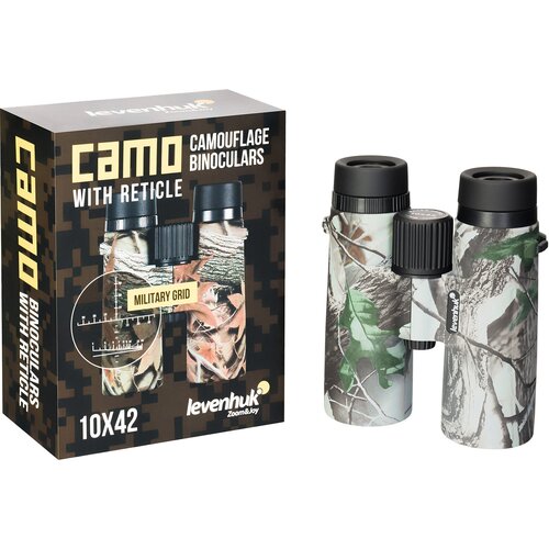 Levenhuk (Левенгук) Бинокль Levenhuk Camo Moss 10x42 с сеткой