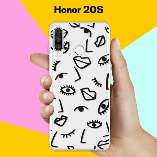 Силиконовый чехол Глаза и губы на Honor 20s силиконовый чехол глаза и губы на honor 7a pro