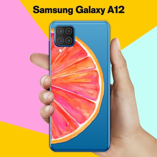 Силиконовый чехол Грейпфрут на Samsung Galaxy A12 пластиковый чехол микки и мини 1 на samsung galaxy a12 самсунг галакси а12