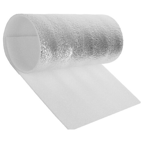 фото Коврик туристический, размер 140 х 50 см (нпэ), толщина 8 мм, белый, с фольгированным покрытием сима-ленд