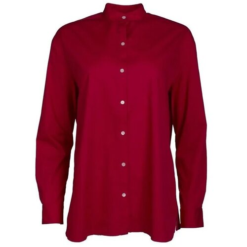 Рубашка  Atea Oceanie, повседневный стиль, длинный рукав, однотонная, размер 46, красный