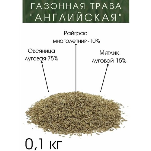 Газонная Трава Английская 100 гр. газон green meadow партерный английский 10 кг