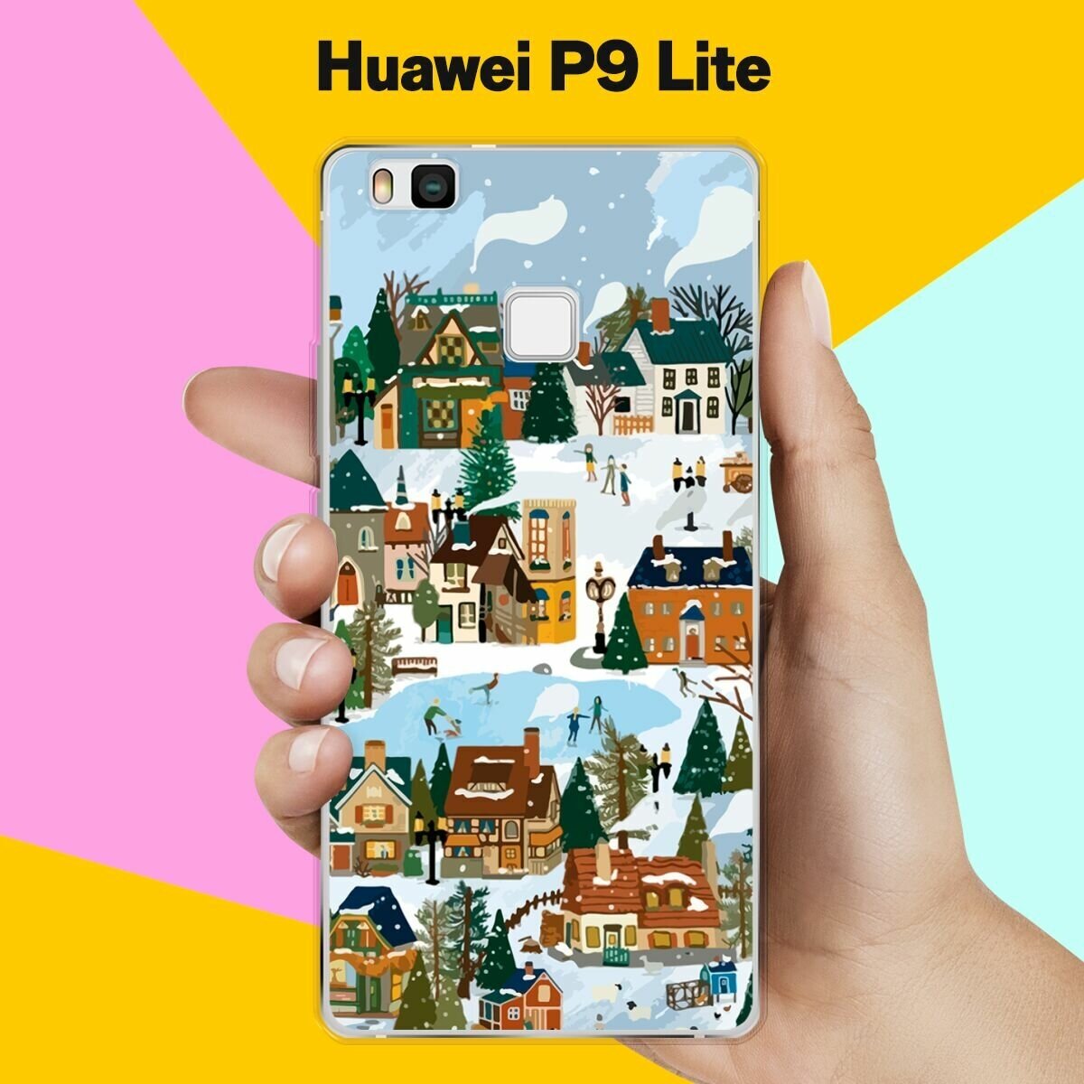 Силиконовый чехол на Huawei P9 Lite Зимний пейзаж / для Хуавей П9 Лайт