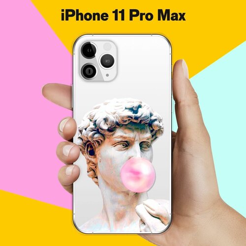 Силиконовый чехол Давид на Apple iPhone 11 Pro Max силиконовый чехол на apple iphone 11 pro max эпл айфон 11 про макс с рисунком couple lines w soft touch темно зеленый