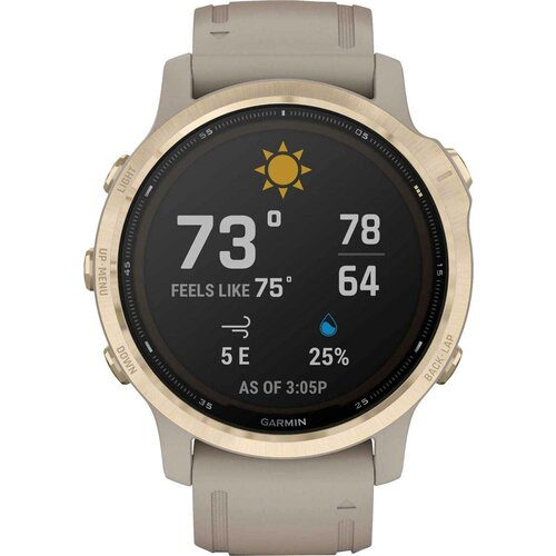 Умные часы Garmin Fenix 6S Pro Solar Light Gold 010-02409-11 11082300₽