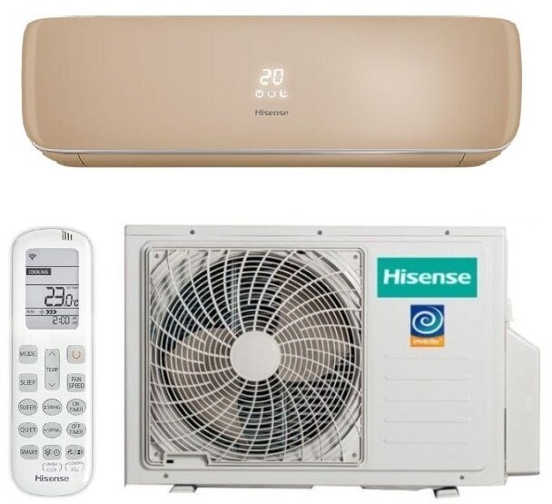 Кондиционер (сплит-система) Hisense Premium Champagne R32 Super Dc Inverter 2023 AS-13UW4RVETG01(C)