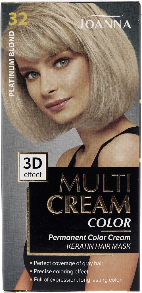 Joanna Multi Cream Color крем-краска для волос, 32 platinum blond