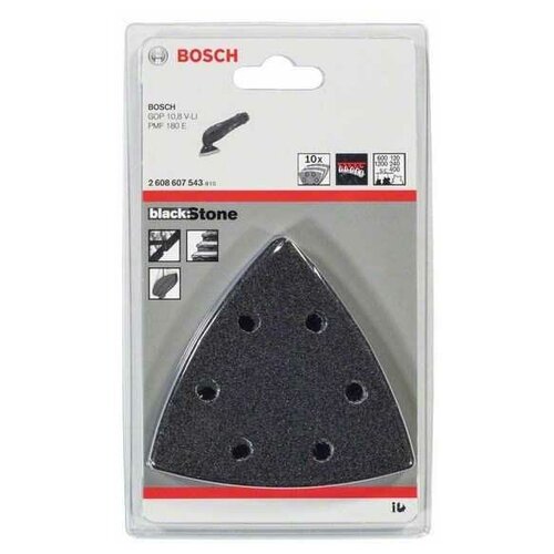 Bosch 10 шлифлист 93ММ BLACK STONE GOP/PMF (2608607543)