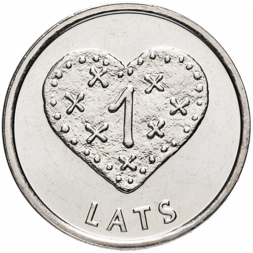 Латвия 1 лат 2011 года Пряничное сердце код 20696