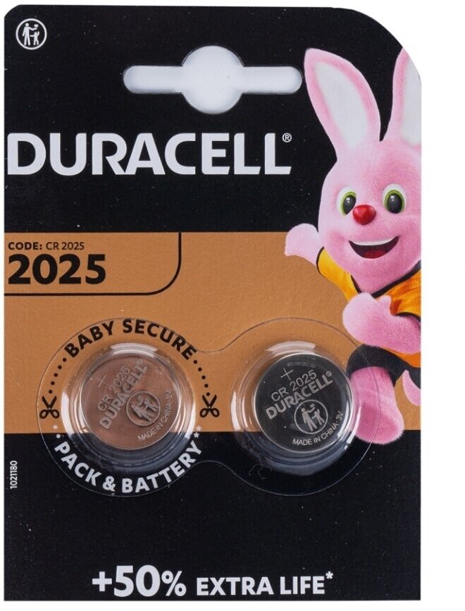 Батарейка Duracell DL/CR2025 CR2025 (2шт.)