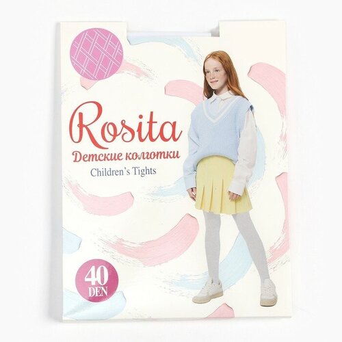 Rosita, размер Колготки детские "Регги" 40 den, цвет белый, 6-8 лет, белый